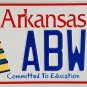 Arkansas Committed to Education License Plate (ABW3)