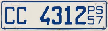 1957 Washington State Common Carrier License Plate (CC 4312 PS)