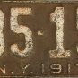 1917 New York License Plate (135-153)