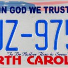 2023 North Carolina In God We Trust License Plate (TJZ-9750)