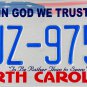 2023 North Carolina In God We Trust License Plate (TJZ-9750)