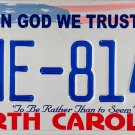 2024 North Carolina In God We Trust License Plate (TME-8149)
