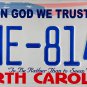 2024 North Carolina In God We Trust License Plate (TME-8149)