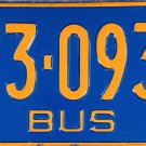 1972 New York BUS License Plate (73-093)
