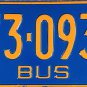 1972 New York BUS License Plate (73-093)