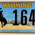 2020 Wyoming License Plate (8 1649)