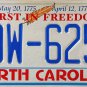 2023 North Carolina "Freedom" License Plate (RDW-6256)