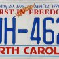 2022 North Carolina "Freedom" License Plate (PJH-4625)