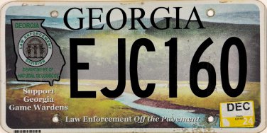 2024 Georgia Law Enforcement Off the Pavement License Plate (EJC160)