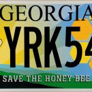 2026 Georgia Save The Honey Bee License Plate (YRK546)