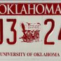 2005 Oklahoma: University of Oklahoma License Plate (OU3 240)