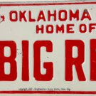 1957 Oklahoma Home of BIG RED License Plate