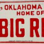 1957 Oklahoma Home of BIG RED License Plate