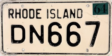 1964 Rhode Island License Plate (DN667)