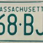 1980 Massachusetts License Plate (468-BJK)