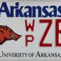 2026 University of Arkansas License Plate (WP ZET)