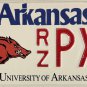 2016 University of Arkansas License Plate (RZ PXS)