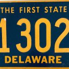1996 Delaware License Plate (713020) Riveted Numbers