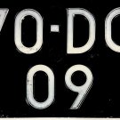 Netherlands License Plate (70-DG 09)