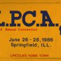 1986 ALPCA 32nd International Convention Springfield, Illinois License Plate