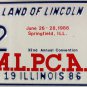 1986 ALPCA 32nd International Convention Springfield, Illinois License Plate (82)