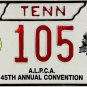 1999 ALPCA 45th International Convention Chattanooga, Tennessee License Plate (105)