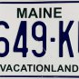 2027 Maine License Plate (649-KUC)