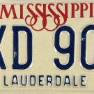 1984 Mississippi License Plate (KXD 901)