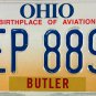 2001 Ohio License Plate (CEP 8890)