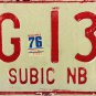 1974/76 Phillipines Subic Bay Naval Base License Plate (3G 134) RARE