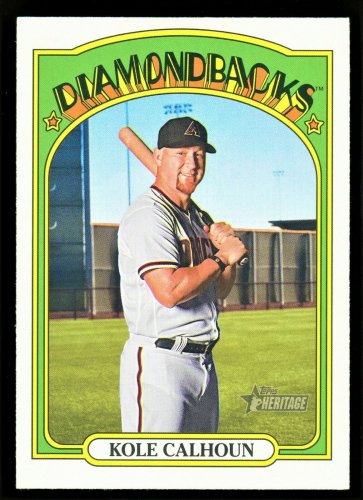 KOLE CALHOUN 2021 TOPPS HERITAGE BASEBALL CARD #75 DIAMONDBACKS - FREE SHIPPING