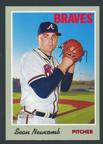 SEAN NEWCOMB - 2019 TOPPS HERITAGE BASEBALL - CARD #17 - ATLANTA BRAVES