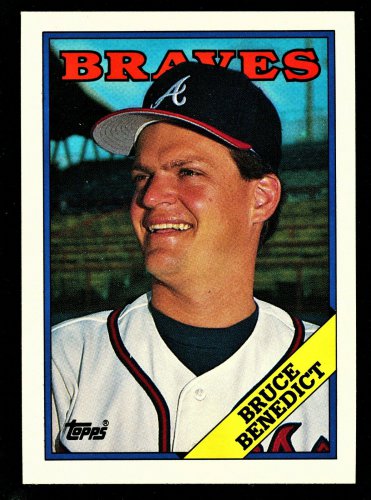 BRUCE BENEDICT - 1988 TOPPS BASEBALL - CARD #652 - ATLANTA BRAVES