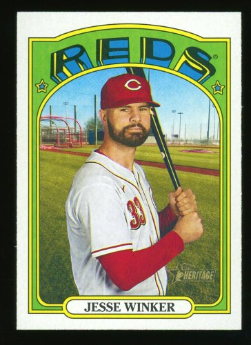 2021 TOPPS HERITAGE BASEBALL JESSE WINKER #388 - CINCINNATI REDS - FREE SHIPPING
