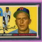 1955 TOPPS - BUNKY STEWART - CARD #136 - GRADED 7 - NM - WASHINGTON NATIONALS