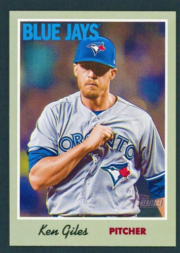 KEN GILES - 2019 TOPPS HERITAGE BASEBALL - CARD #87 - TORONTO BLUE JAYS