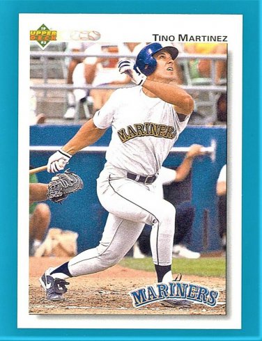 Tino Martinez - 1992 Upper Deck  - Card #554 - Seattle Mariners - NM - Free Ship