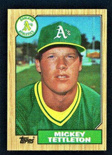 1987 Topps Baseball - MICKEY TETTLETON - Card #649 - OAKLAND A'S