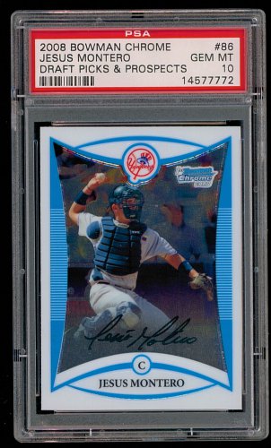 JESUS MONTERO 2008 BOWMAN CHROME DRAFT PICKS & PROSPECTS YANKEES PSA 10 GEM MT