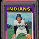 JOHN LOWENSTEIN - 1975 TOPPS - CLEVELAND INDIANS - #424 - PSA 8 (OC) - NM-MT