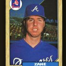 ZANE SMITH - 1987 TOPPS BASEBALL - #544 - ATLANTA BRAVES