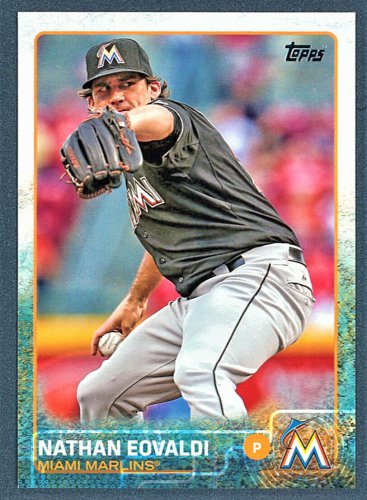NATHAN EOVALDI - 2015 TOPPS BASEBALL - SERIES ONE - CARD #53 - MIAMI MARLINS
