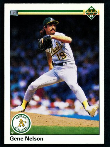 GENE NELSON - 1990 UPPER DECK Baseball - CARD #80 - OAKLAND ATHLETICS