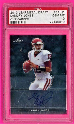 Landry Jones 2013 Leaf Metal Draft Autograph AUTO #BA-LJ1 Rookie PSA 10 Gem MT
