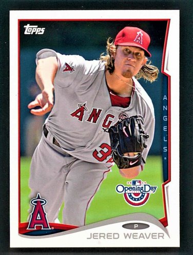 Jered Weaver - 2014 Topps Opening Day Baseball - Card #18 - Los Angeles Angels