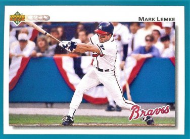 Mark Lemke - 1992 Upper Deck Baseball  - Card #47 Atlanta Braves