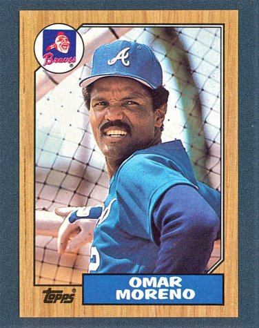 OMAR MORENO - 1987 TOPPS Baseball  - Card #214 - NEW YORK YANKEES- FREE SHIPPING