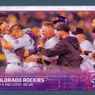 COLORADO ROCKIES TEAM CARD - 2015 TOPPS BASEBALL - SERIES ONE - CARD #168