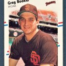 GREG BOOKER - 1988 FLEER Baseball  - Card #577 - SAN DIEGO PADRES FREE SHIPPING