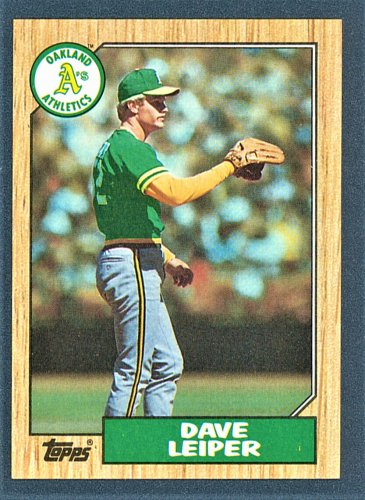DAVE LEIPER - 1987 TOPPS Baseball  - Card #441 - OAKLAND ATHLETICS FREE SHIPPING